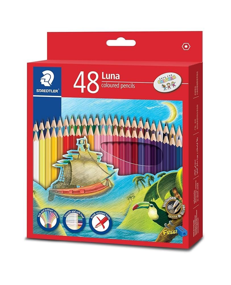 81Q8mx50iuL._UF1000 STAEDTLER LUNA COLOUR PENCIL SET OF 48 - Image 1