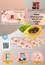 Caris Gold Papaya BB Whitening Soap 100g with Collagen. - Image 3