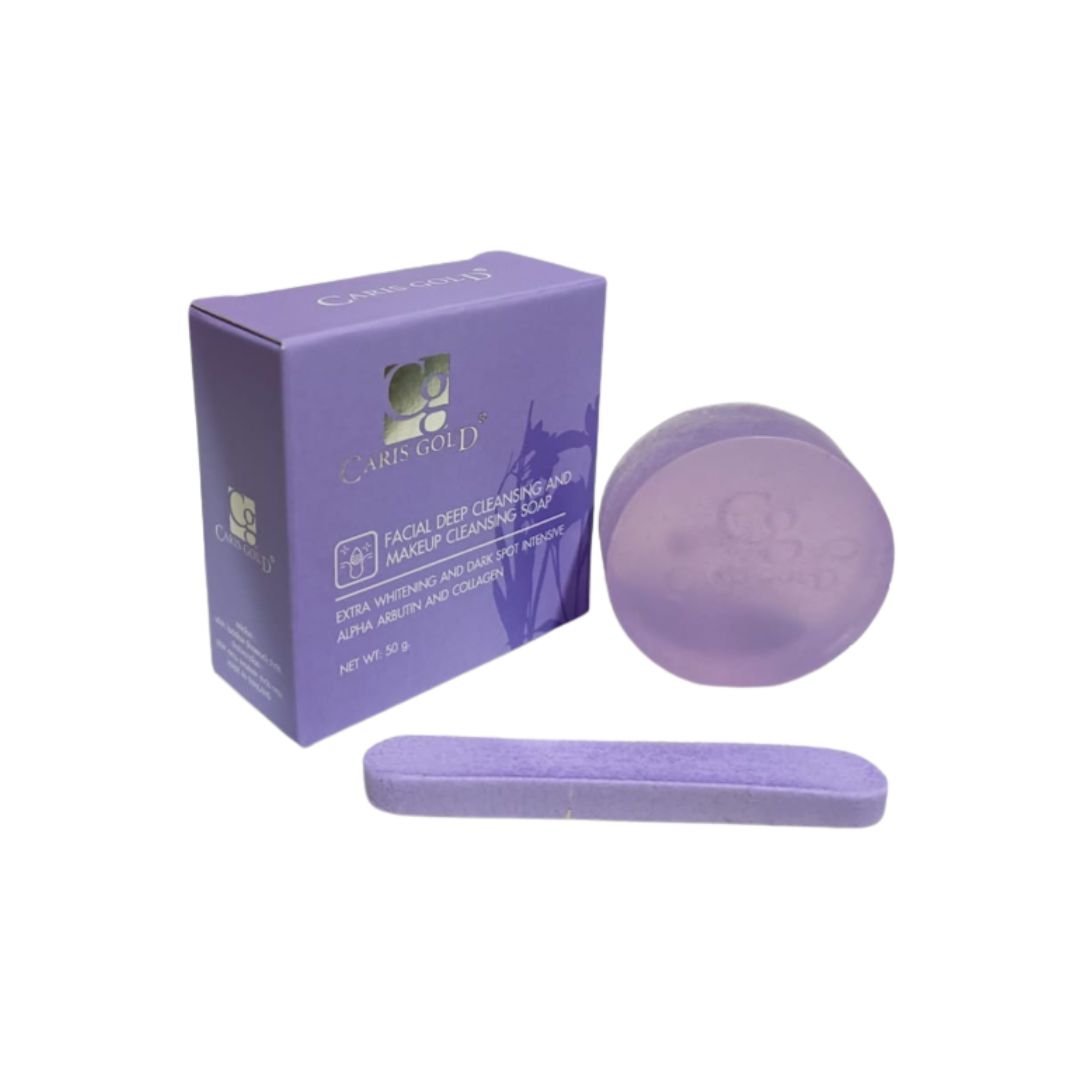 Facial Cleansing Soap Caris Gold Facial Deep Cleansing & Makeup Cleanser Soap 50g - Image 1