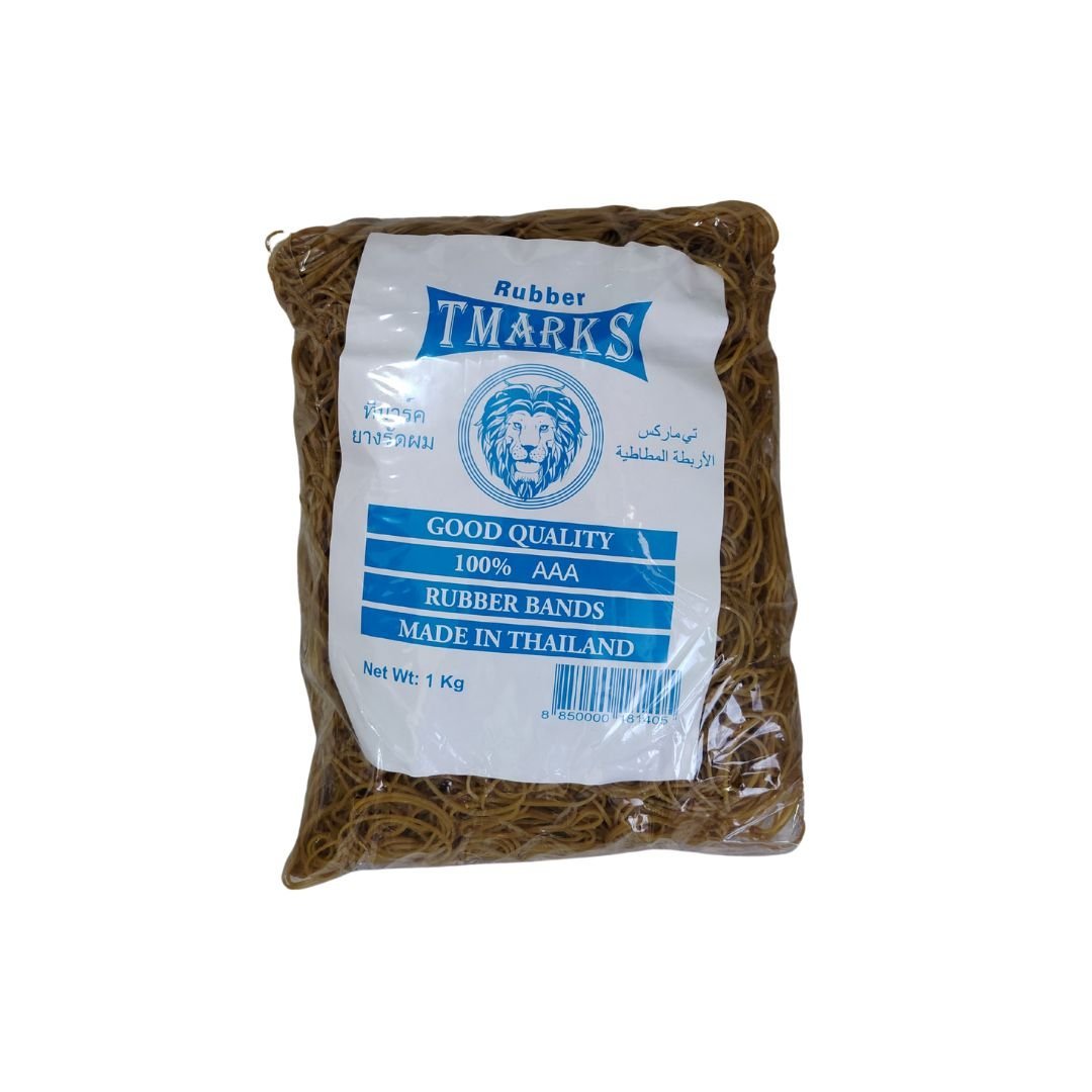 Tmarks Rubber 1 Kgs TMARKS 100% Natural Rubber Bands AAA Quality Natural Color 1 Kg - Image 1