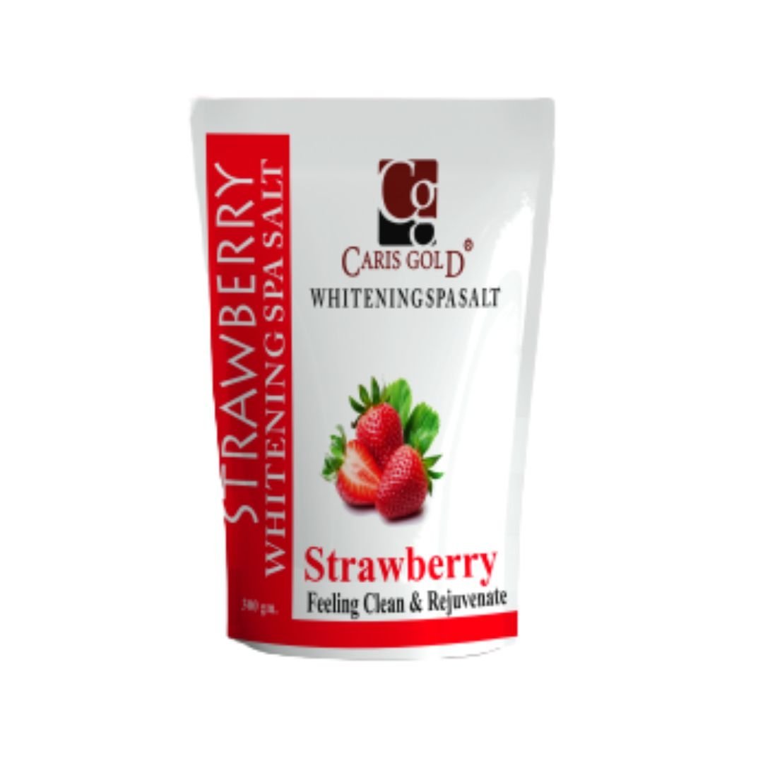 Whitening Spa Salt Strawberry Caris Gold Whitening Spa Salt 300g Strawberry - Image 1