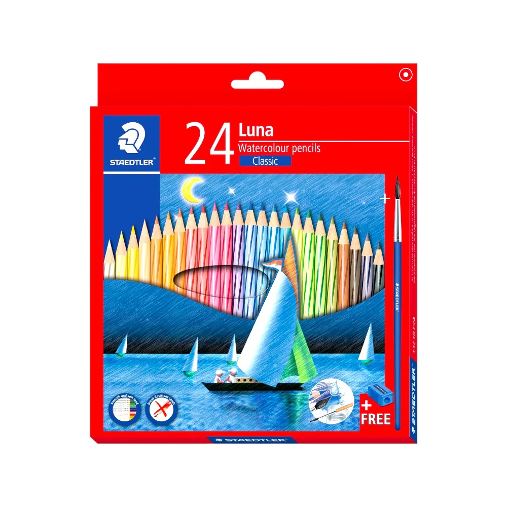staedtler-luna-aquarell-watercolour-pencils-24-set STAEDTLER LUNA COLOUR PENCIL SET OF 24 - Image 1