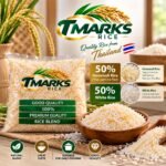 TMARKS Premium Thai Rice Blend - 50% Hom Mali Jasmine Rice & 50% White Rice | Product of Thailand - Image 2